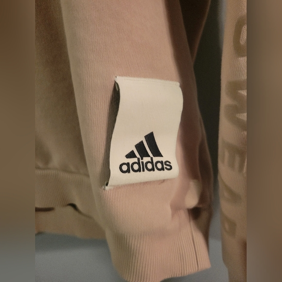 Adidas Sweatshirt Mens XL Taupe w/embossed adidas sportswear - Picture 2 of 13